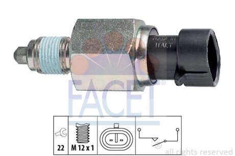 Датчик заднего хода 1.6 D Multijet 10- (7.6196) FACET 76196