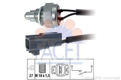 Вимикач фар заднього ходу FACET 76259