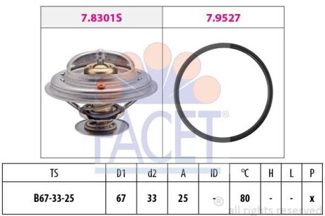 Термостат системи охолодження FACET 78301