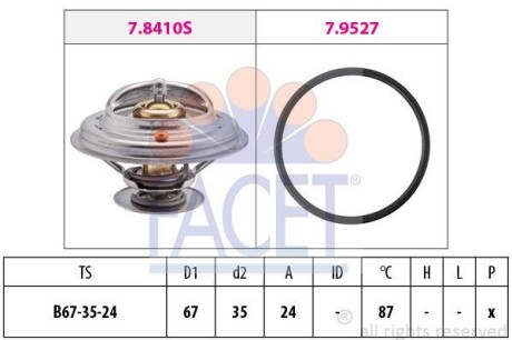 Термостат системи охолодження FACET 78410