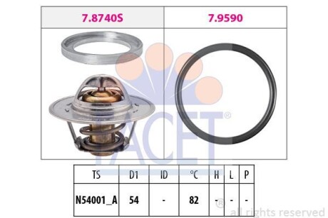 Термостат системи охолодження FACET 78740