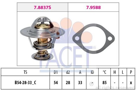 Термостат системи охолодження FACET 78837