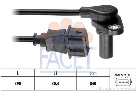 Датчик частоты вращения, автоматическая коробка передач FACET 90204