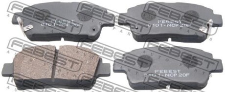 КОЛОДКИ ТОРМОЗНЫЕ ПЕРЕДНИЕ (TOYOTA COROLLA CE120/NZE12#/ZZE12# 2000-2008) FEBEST 0101-NCP20F