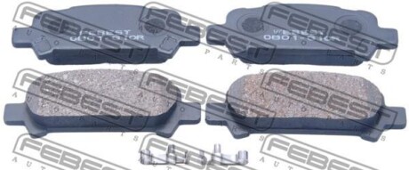 КОЛОДКИ ТОРМОЗНЫЕ ЗАДНИЕ (SUBARU IMPREZA G11 2000-2007) FEBEST 0801-G10R