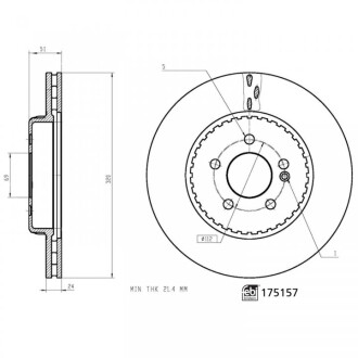 Гальмiвнi диски FEBI BILSTEIN 175157