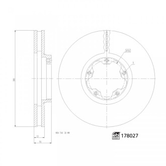 Гальмівний диск FEBI BILSTEIN 178027