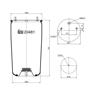 Кожух пневматической рессоры FEBI BILSTEIN 20481