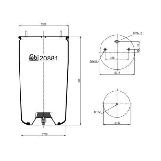 Кожух пневматической рессоры FEBI BILSTEIN 20881