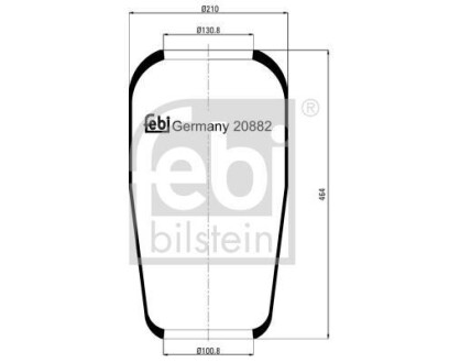 Пневмоподушка підвіски FEBI BILSTEIN 20882