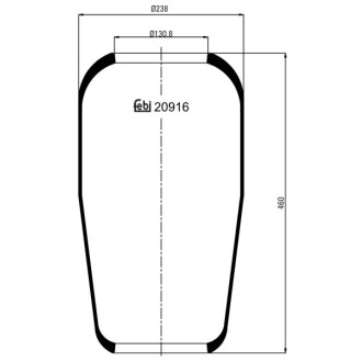 Кожух пневматической рессоры FEBI BILSTEIN 20916