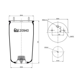 Кожух пневматической рессоры FEBI BILSTEIN 20940