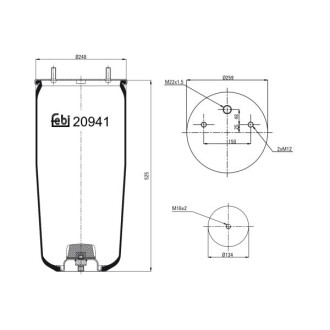 Пневмоподушка підвіски без поршня FEBI BILSTEIN 20941