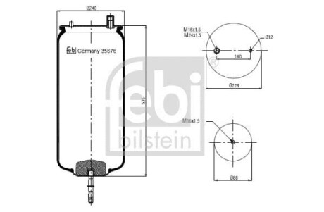 Кожух пневматической рессоры FEBI BILSTEIN 35676