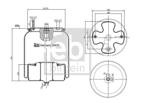 Кожух пневматической рессоры FEBI BILSTEIN 35678