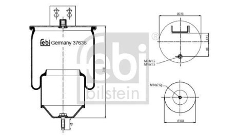 Кожух пневматической рессоры FEBI BILSTEIN 37636