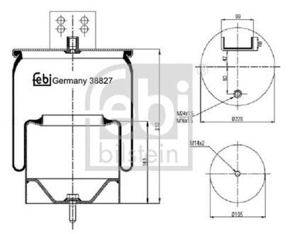 Пневмоподушка FEBI BILSTEIN 38827