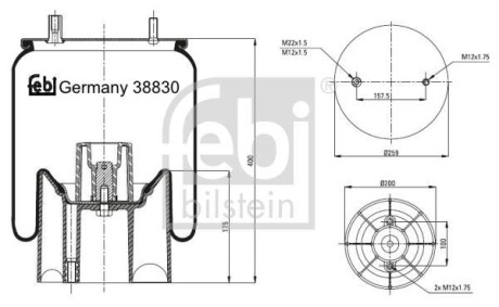 Подушка амортизуюча FEBI BILSTEIN 38830