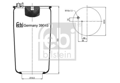 Подушка амортизуюча FEBI BILSTEIN 39045