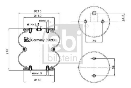 Подушка амортизуюча FEBI BILSTEIN 39093