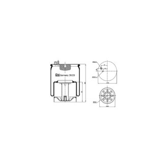 Пневморессора 4884 N1 P06 (со стаканом) FEBI BILSTEIN 39153