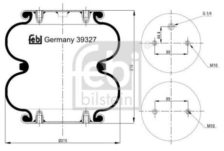 Подушка амортизуюча FEBI BILSTEIN 39327