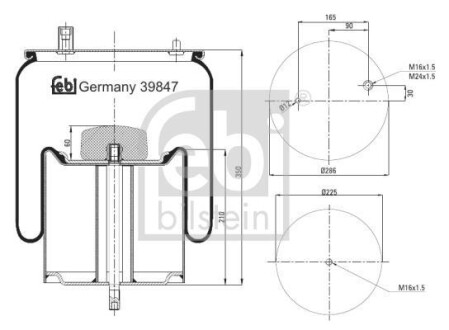 Подушка амортизуюча FEBI BILSTEIN 39847