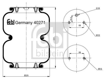 Подушка амортизуюча FEBI BILSTEIN 40271