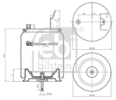 Подушка амортизуюча FEBI BILSTEIN 40602