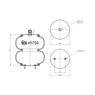 Пневмоподушка FEBI BILSTEIN 45759