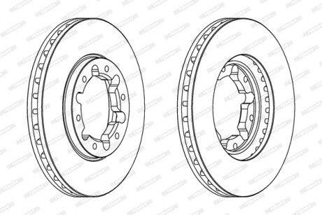 Диск гальмівний FERODO DDF1552C1
