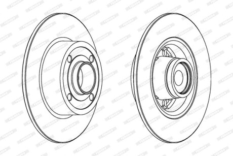 Диск гальмівний з підшипником FERODO DDF15711