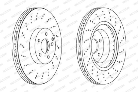 Диск гальмівний FERODO DDF1639C1