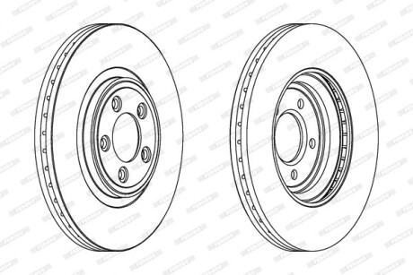 Диск гальмівний передній FERODO DDF1702C1