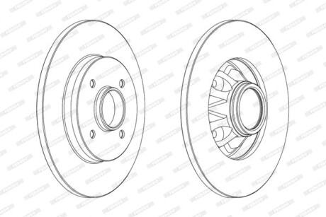 Диск гальмівний FERODO DDF1791C1