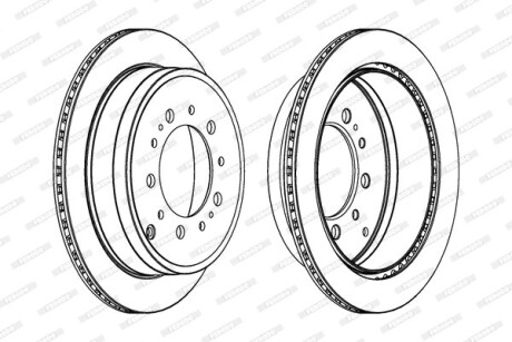 Диск тормозной FERODO DDF1799C1 (фото 1)