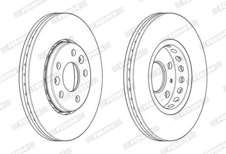 Гальмівний диск FERODO DDF2507C