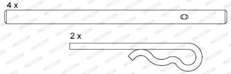 Монтажний набір гальмівної колодки FERODO FAC164