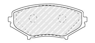 Гальмівні колодки, дискове гальмо (набір) FERODO FDB1758