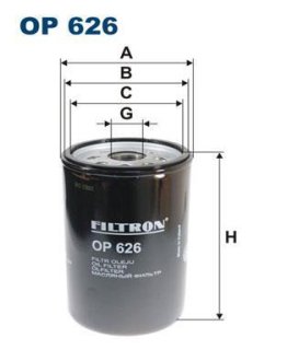 Фільтр масла FILTRON OP626