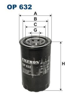 Фільтр масла FILTRON OP632