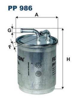 Фільтр палива FILTRON PP986