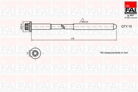 Набір болтів ГБЦ Fischer Automotive One (FA1) B292