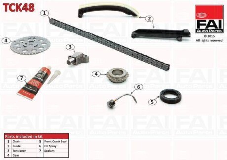 К-кт ланцюга ГРМ Smart 0.6 City-Coupe 98-04/Cabrio 00-04/ Crossblade 06.02- Fischer Automotive One (FA1) TCK48