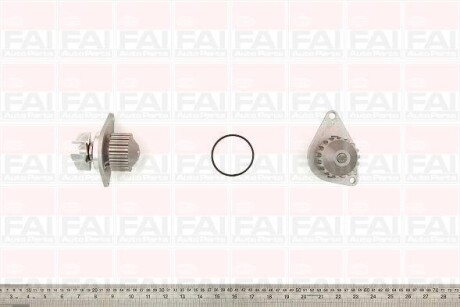 Водяна помпа PSA Citroen C2/C3/Berlingo 1,1-1,4 07.96- Peugeot 106/206/1007/Partner Fischer Automotive One (FA1) WP6344 (фото 1)