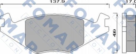 Гальмівні колодки FOMAR FO436881