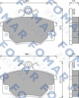 Гальмівні(тормозні) колодки FOMAR FO437381