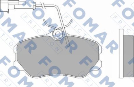 Гальмівні колодки, дискове гальмо (набір) FOMAR FO455881