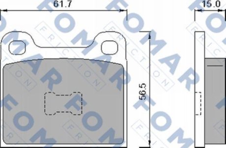 Гальмівні(тормозні) колодки FOMAR FO460888