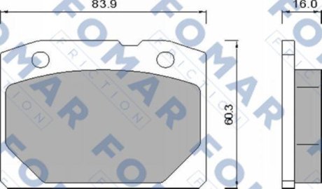 Гальмівні колодки (набір) FOMAR FO465686